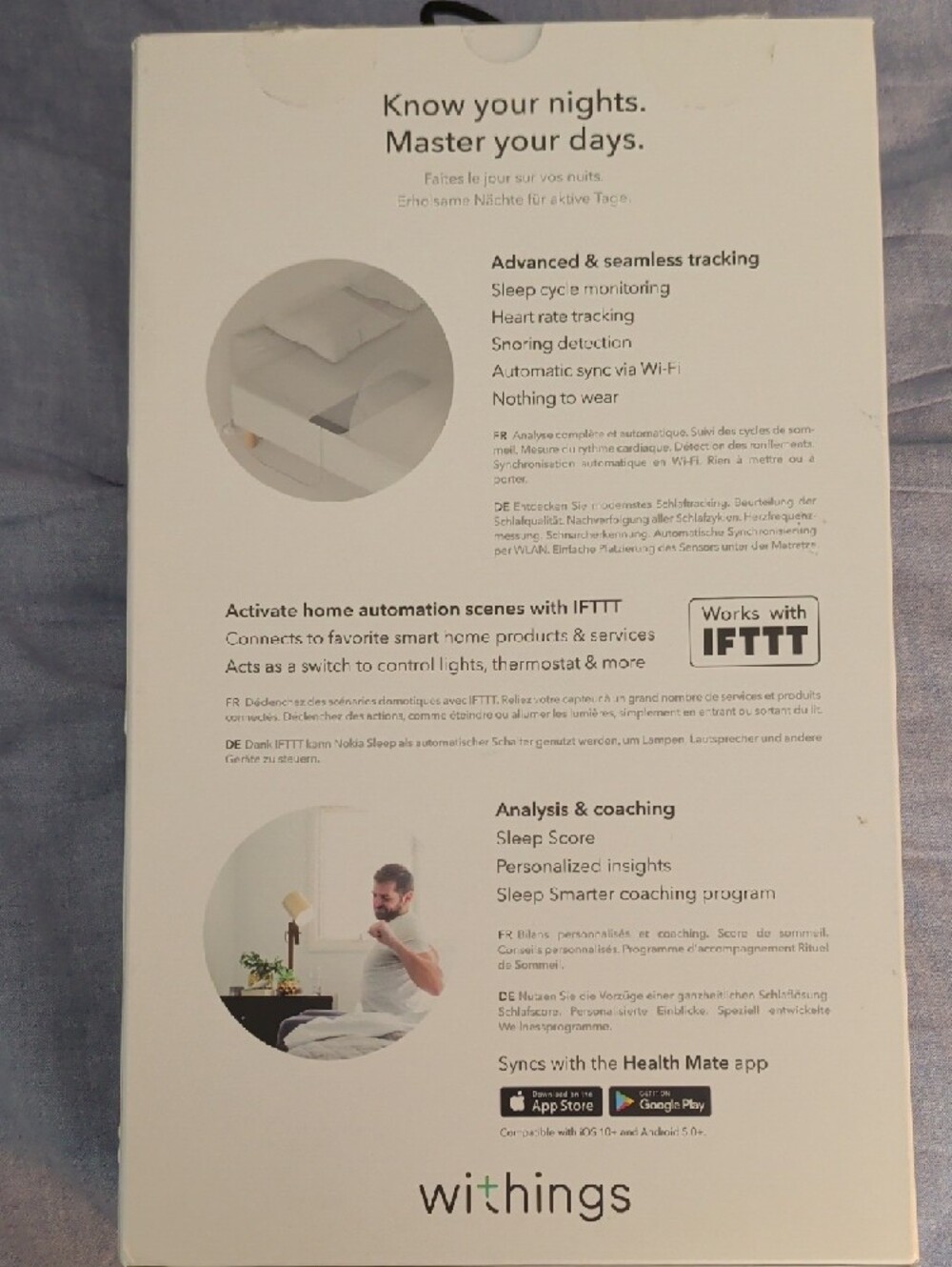 Withings Sleep Tracking Mat - Gray - Picture 2 of 5